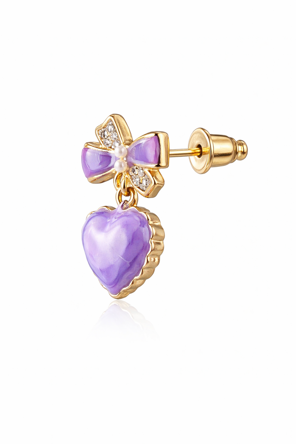 Heart ribbon Earrings